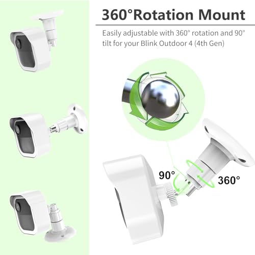 Image of All-New Blink Outdoor Camera Housing and Mounting Bracket for Outdoor 4 /2K+, 3 Pack Protective Cover and 360 Degrees Adjustable Mount, Sync Module Outlet Mount (White)