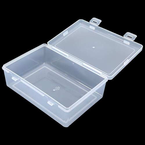 Image of Rectangular Clear Plastic Storage Containers, 5x3.46x1.69in | 10 Pack, Hinged Lid, For Beads and Small Craft Items
