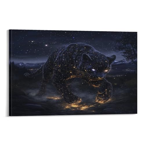 Toile léopard décoration murale pour sublimer l'ambiance d'une chambre à coucher