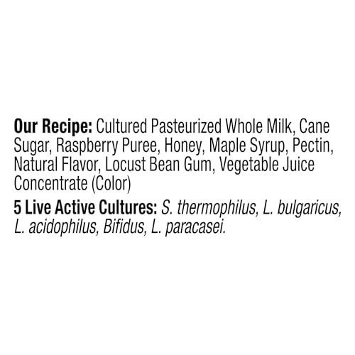 Image of Brown Cow Cream Top Raspberry On The Bottom Whole Milk Yogurt, 5.3 oz. Cup