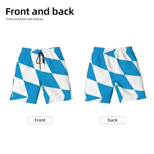 Bavarian Flag Youth Beach Pants, Soft and Breathable, with Drawstring Waist, Suitable for Sports and Leisure.2