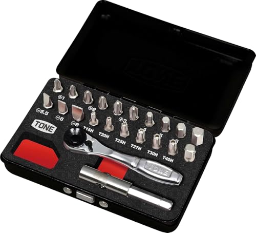 トネ ビットラチェットセット BRS20MBK ビット差込&6.35mm(1/4) ブラック 内容22点