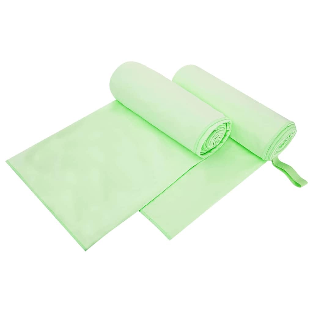 Juego de 2 toallas de deporte (2 unidades, poliéster, poliamida, secado rápido, 200 x 100 cm, para ducha, fitness, gimnasio, viajes, hotel, absorbentes, suaves, para playa, sauna)