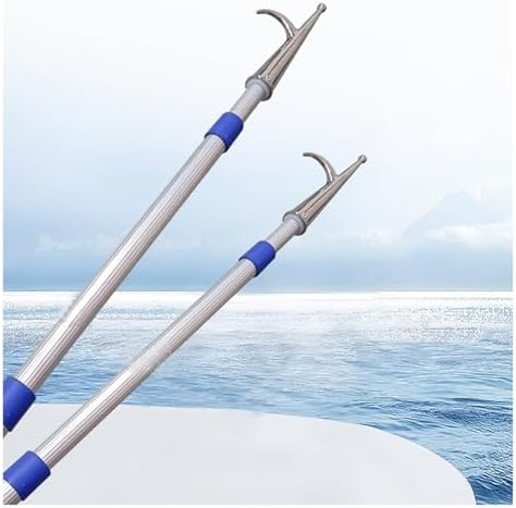 Telescoping Boat Hook Pole 6-20ft, Stainless Steel Hook for Yachts & Ships, Durable Pushing Rod, 1/2/3 Pack Water Rescue Tool, Ideal for Fishing & Docking