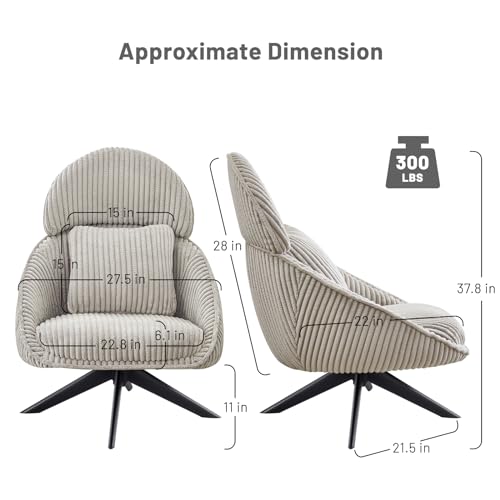 Sillón Plegable Corduroy Gris miniatura 2