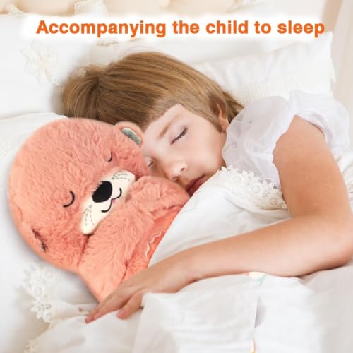 Image of AGC Breathing Teddy Bear with Music for Baby Sensory Sleep Lights Rhythmic Soft Toy, Lights and Breathing Motion, Breathing Toy Teddy Bear with Lights | Best Gift for Kids (Dark Purple)