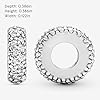 PANDORA Clear Sparkle Spacer Charm - Bracelet Charm for PANDORA Moments Bracelets - Stunning Women's Jewelry - Gift for Women in Your Life - Made with Sterling Silver & Cubic Zirconia - With Gift Box #5