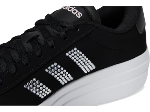 Image of adidas Womens Vl Court Bold Lace Up Sneakers Shoes Casual - Pink