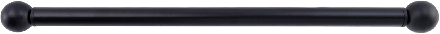 Geesatis 16.2" Lamp Post Cross Arm Ladder Rest,Black Bar with Black Caps | 1Pcs Cross Arm Replacement for Outdoor Lamp Posts Pole Light,Small Bronze Ball Cross arm Handle Replacement
