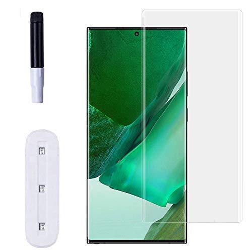 Image of OCTRIX Premium Curved UV Tempered Glass for Samsung Galaxy Note 20 Ultra (Pack of 1) Advanced Border Less Full Screen Protector Guard with Installation Kit- By Blackwik
