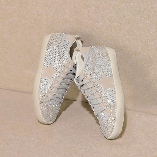 Mi.iM Miko Rubber Sole Lace-up Rhinestone Suede Star Sneakers4