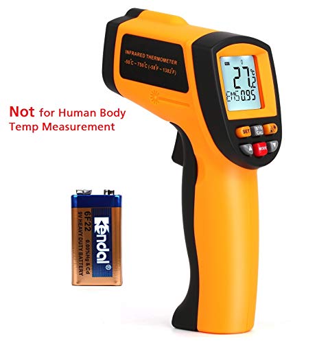 Digital Infrared Thermometer Laser Temperature Gun Alarm Setting Non-Contact Temperature Measuring Gun -58Â°F to 1382Â°F, Data Storage IR Thermometer Gun for Kitchen Cooking, BBQ, Ovens, Industrial