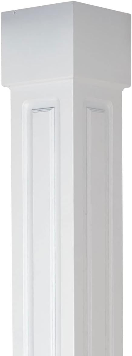 Ekena Millwork 8"W x 4'H Craftsman Classic Square Non-Tapered Raised Panel Column w/ Standard Capital & Base