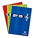 Clairefontaine 6157C - Noten- und Gesangsheft, ideal für Musikunterricht, DIN A4, 21 x 29,7cm, 50 Blatt, 90g, 1 Stück, farbig sortiert