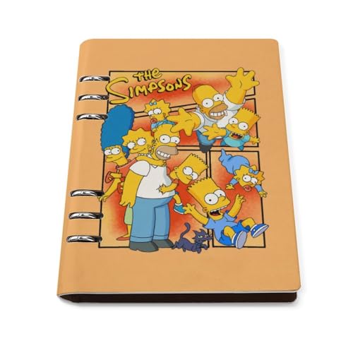 ノート ザ・シンプソンズ メモ帳 バインダーノート A5 6穴 90枚 てちょう ハードカバー メモ ンダー A5サイズ 横罫線 ??本 文房具 オフィス用品 ルーズリーフ 学生 キャンパス おしゃれ プレゼント 贈り物