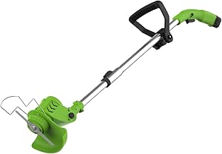 Lawn Barber 2-in-1 Cordless Garden Strimmer & Lawn Edger with Adjustable Angle Trimming Head – 13cm Diameter - Lightweight Grass Trimmer with Telescopic Pole & Stability Handle - Double-Sided Blades