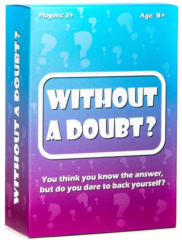 Sans aucun doute ? Un jeu de quiz de questions ridicules, de devinettes et de plaisir familial, jeux de société, cadeau d'anniversaire ou Noël Sans aucun doute ? Un jeu de quiz de questions ridicules, de devinettes et de plaisir familial, jeux de société, cadeau d'anniversaire ou Noël