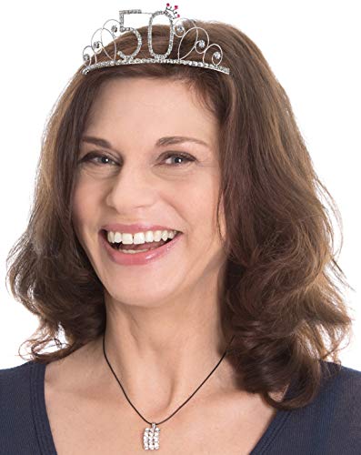 Fascia per capelli corona 50 ° compleanno Buon