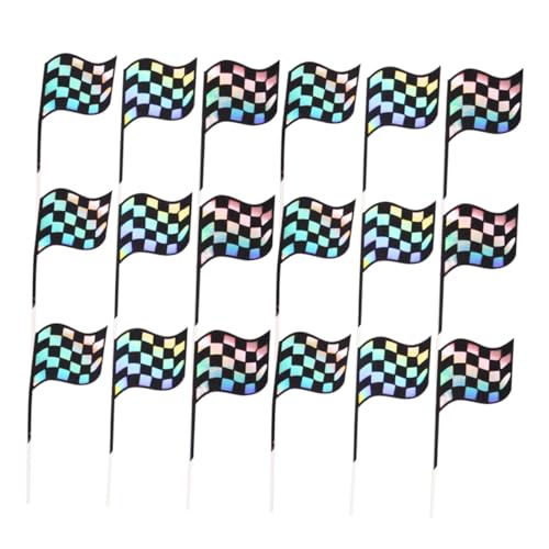 HOUDERCO 18piezas Decoración De Pasteles De Diseño De Bandera De Adornos Chic Para Para Fiestas y Celebraciones Casa