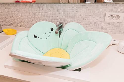 Nuby Turtle Baby Bath Cushion for Bathtub or Sink, Soft and Easy to Dry Fabric, 0-6 Months, Turquoise by Nuby - Image 4