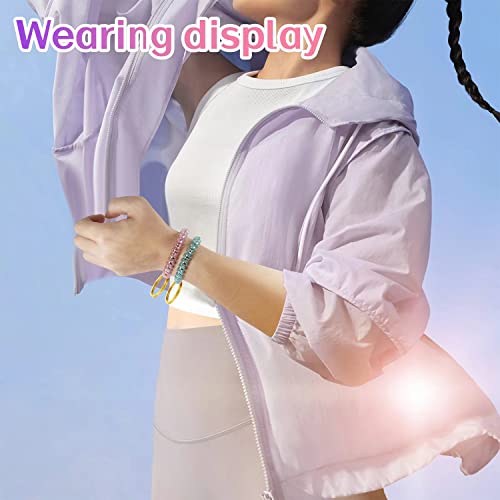 12 Colors Wrist Keychain Plastic Spring Flexible Spiral Wrist Coil Stretchable Wrist Band Wristlet Keychain Bracelet Wrist Coil for Sauna Gym Pool ID Badge and Outdoor Sports