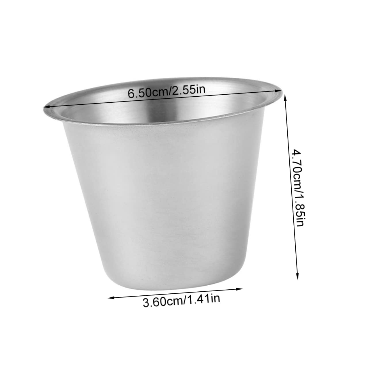 SOLUSTRE 1set Stainless Steel Sauce Cups Condiment Holders for Kitchen Use Lightweight and Compact Sauce Containers for Restaurants and Home Cooking 4pcs