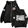 FAEWARE Zip-Up Hoodie Heated Rivalry Merch Sweatshirt Men's and Women's Hip Hop Plus Size Zipper Jacket Retro Casual Long Sleeve Sweatshirt XS~3XL-Black&G||xx_l #5