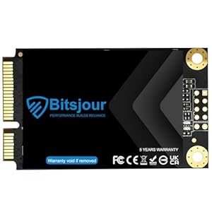 Bitsjour 16GB mSATA SSD SATA III 6Gb/s einseitiges Mini Internes Solid State Drive 3D TLC NAND, für Ultrabook Desktop PC Laptop