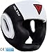 RDX Casque de Boxe MMA Entraînement, Approuvé par Satra, Cowhide Cuir Head Guard, Protecteur Muay Thai Sparring Arts Martiaux Boxing D'entraînement Visage Oreille Protection Garde La Tête, Homme Femme