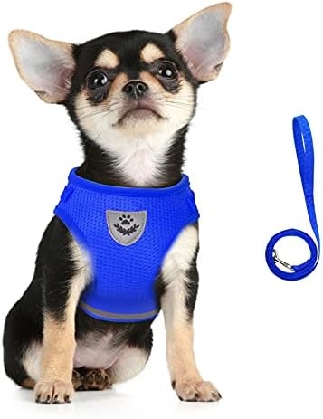 FEimaX Cat Harness and Leash Set for Walking Escape Proof Adjustable Kitten Vest Soft Mesh Puppy Chest Harnesses with Reflective Strap for Small Dogs Cats