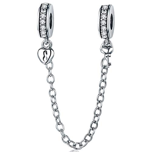 Abalorio para Pulsera,Abalorio de Plata de Ley 925,Originales Bead Charm para Collare -Cadena de Seguridad A Cover