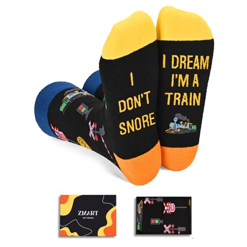 Zmart Train Gifts For Men - Train Socks For Lovers, Collectors Railroad Socks, Railroad Gifts For Adult