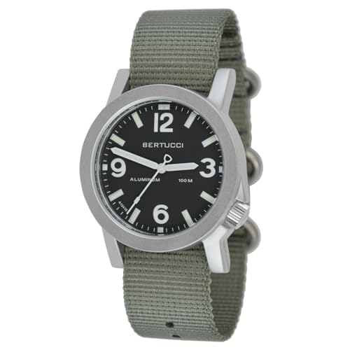 BERTUCCI® 40 mm Aluminum Field Watch - A-6A Experior™ - Marine Green Dial, Defender Drab™ Nylon Band 16502