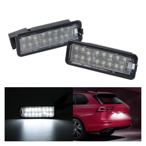 Luces matrícula LED blancas para VW Golf MK5 y MK6 plafón trasero impermeable
