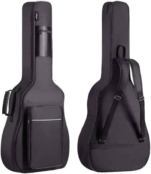 Acoustic Guitar Cover Bag with Foam Padding Unique Design with Heavy Padded Guitar Bag (Black)-image-25