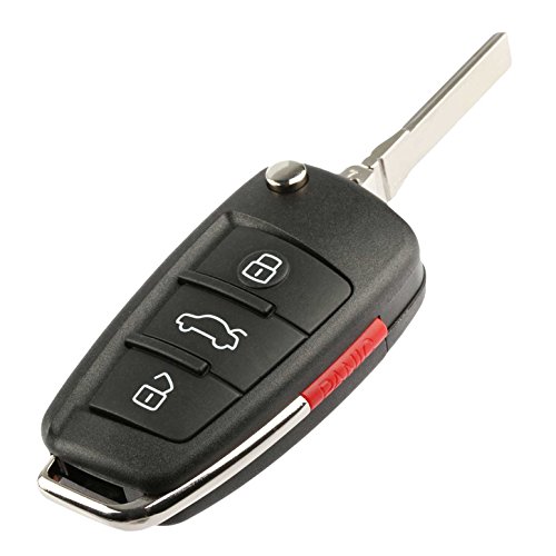 Flip Key Fob Keyless Entry Remote fits Audi A3 A4 A5 A6 A8 Q5 Q7 R8 RS4 S4 S5 S6 S8 TT (MYT-4073A)