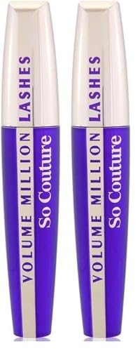 Image of L'Oreal Paris Volume Million Lashes So Couture Mascara Black, Volume And Intensity, Leaving Lashes Soft (Pack of 2)