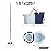 Casabella Clean Water Microfiber Spin Mop with 2-Bucket System, Antibacterial Spin Mop and Mopping Bucket Set, Blue/White