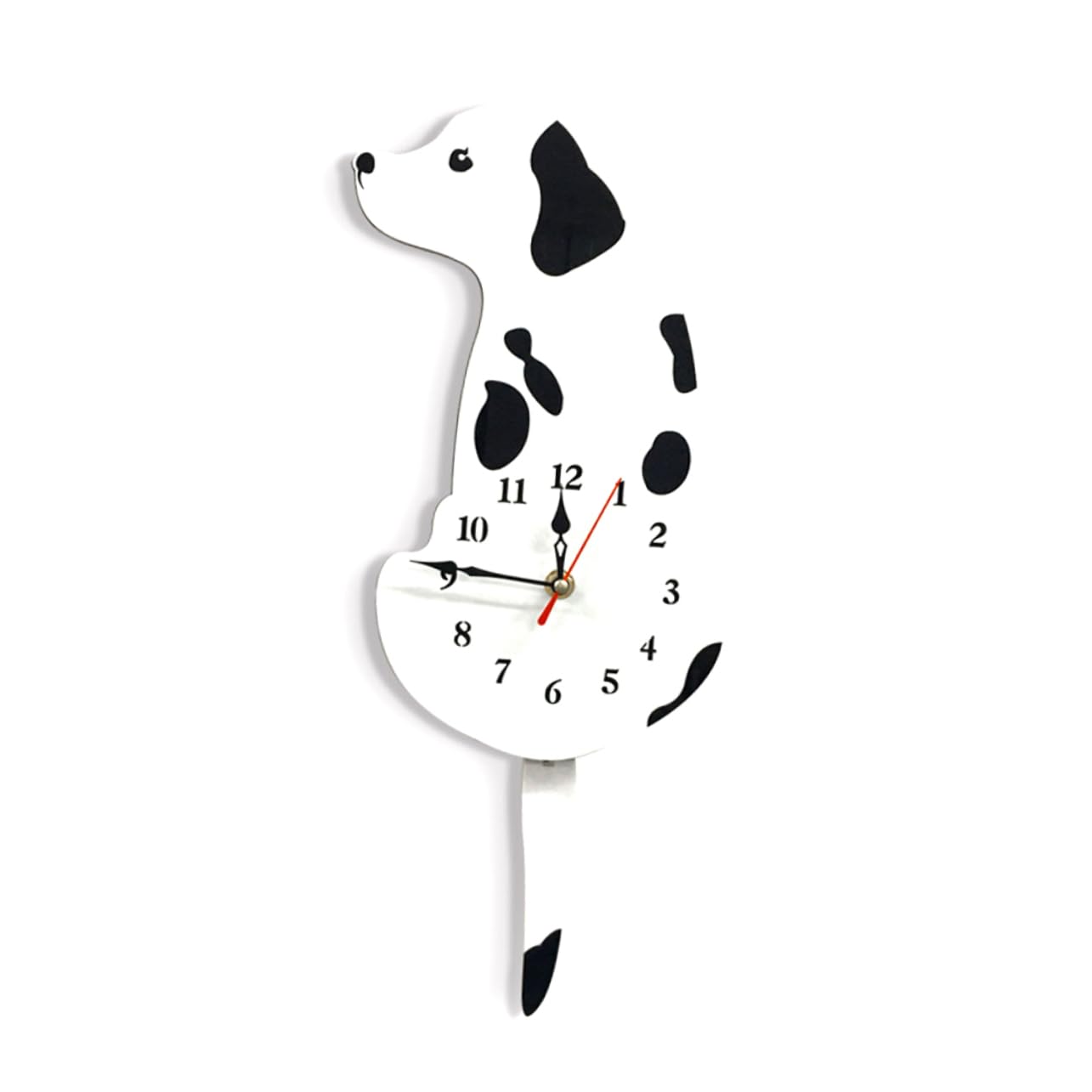 Horloge murale acrylique chien silencieuse anti tic-tac chambre