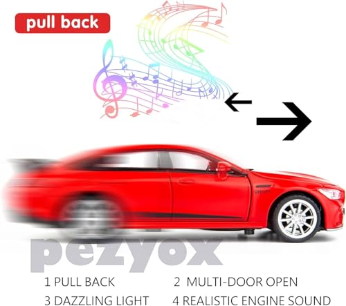 Image of Model Car 1 /32 Benz AMG GT63 Alloy Diecast Collectible Pull Back Toy Car with Light and Sound Toy Vehicle for Adult Boys Birthday Gift (Red)