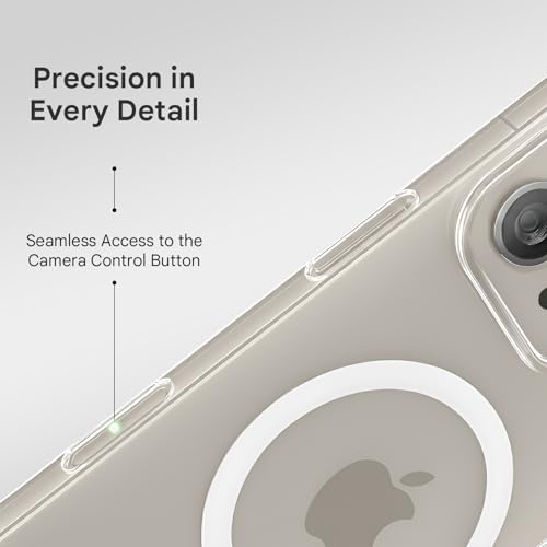 Image of Prolet Anti- Yellow Crystal Clear Hard Case Cover Compatible with iPhone 16 Pro-max with Magnetic Mag-Safe Wireless Charging Support, Shockproof Hard Back Cover (Transparent)