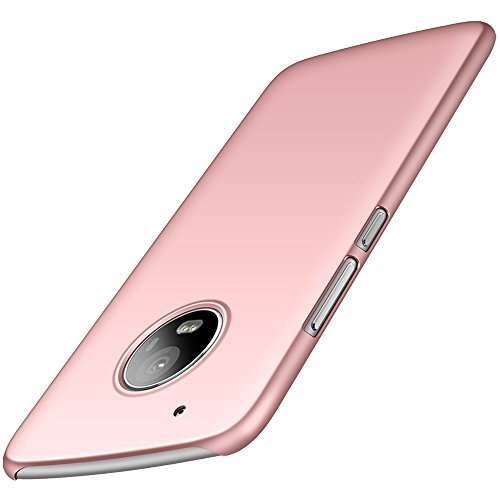 Anccer Moto G5 Plus Case [Colorful Series] [Ultra-Thin] [Anti-Drop] Premium Material Slim Ultra Thin Cover for Moto G5+ (Not fit for Moto G5S Plus)-Smooth Rose Gold