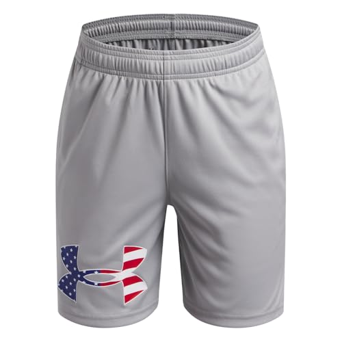 Under Armour Boys' Freedom Tech Shorts, 011 Gray, YSM by Under Armour - Used condition - US$13.87