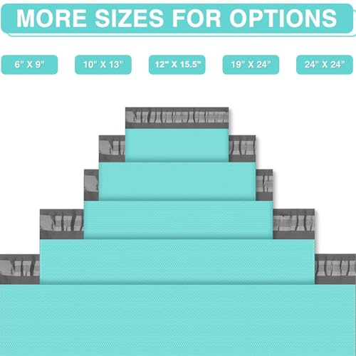Fuxury Poly Mailers 6x9" 1000 PACK, Small Shipping Bags Embossed Dots Design, Self Adhesive & Durable Mailers Poly Bags Shipping Envelopes for Small Business Packaging Shipping, Teal Mailer Bags Bulk by Fuxury - Image 5