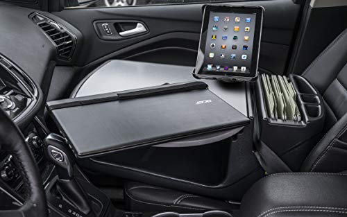 Image of AutoExec AE-RMCD-TAB-GT Roadmaster Car Desk for Your Vehicle Workstation and Mobile Office, with Tablet Mount | Vehicle Workstation, Mobile Office, Tablet Mount