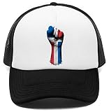 Vendax Flagge von dominikanisch Republik auf EIN Angehoben geballt Faust - dominikanisch Republik Kappe Baseball Rapper Cap