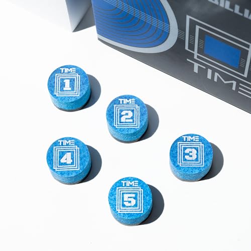RHINO TIME Crystal Pool Billiard Cue Tip - 14mm/ Blue/Hardness: TIME 3 Medium/Pack 5 by RHINO - Image 8