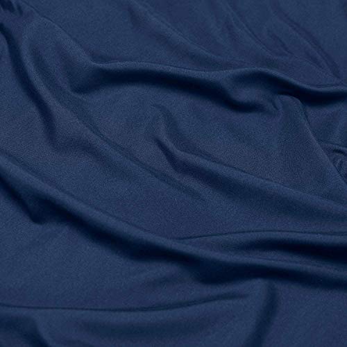 Image of 100% Cotton 1PC Duvet /Quilt Cover Hidden Zipper Closure 600TC Ultra Soft Durable for Double /Queen Size Bed(Navy Blue)