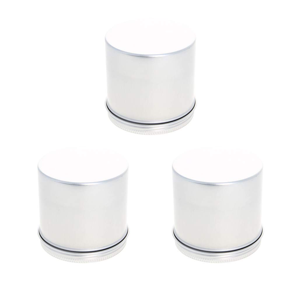 Jutagoss 3pcs 8.3 oz Round Aluminum Cans, Tin Can Screw Top Metal Lid Containers for Lip Balm, Crafts, Cosmetic, Candles, Candies, 250ml