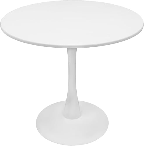 DDBESSIC Mesa de comedor redonda blanca, mesa de comedor de cocina de 31.5 pulgadas para 2-4 personas, mesa casual de mediados de siglo con base de disponible en Yaxa Colombia